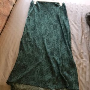 Silk midi skirt